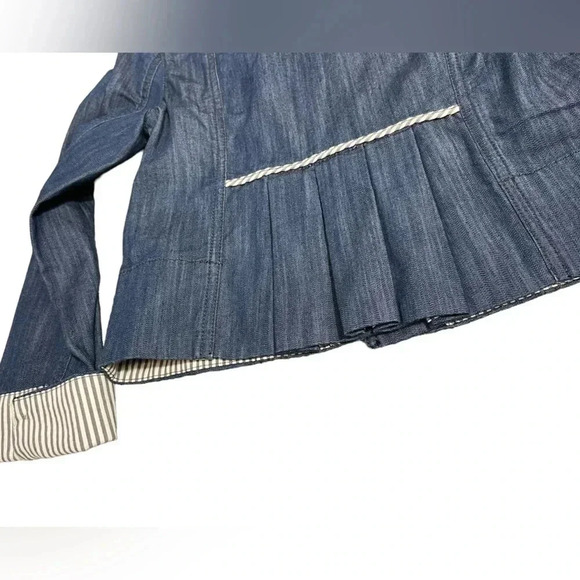 Juicy Couture Roll Up Cuffs Y2K Cropped  Jean Jacket Size Small - Picture 4 of 13